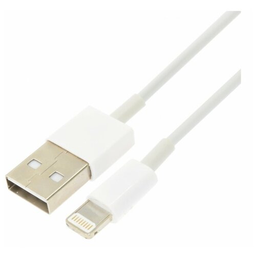 Дата-кабель USB-Lightning, 1 м, белый, AA дата кабель usb lightning 1 м белый