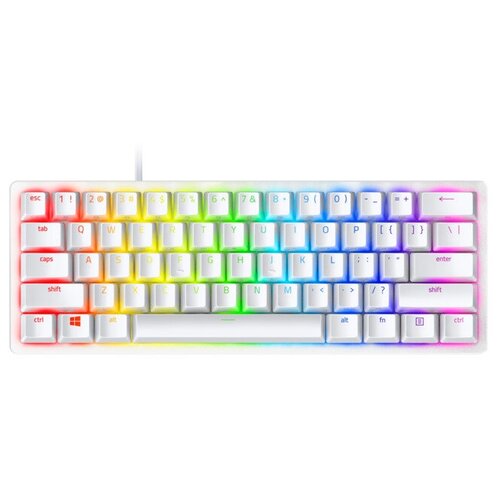 Клавиатура Razer Huntsman Mini Mercury Razer Linear Optical Switch, белый, английская клавиатура razer huntsman mini mercury ed white usb