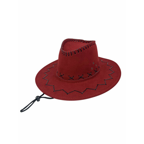 шляпа ковбойская карнавальная фиолетовая Шляпа карнавальная, цвет бордовый, размер 56-58