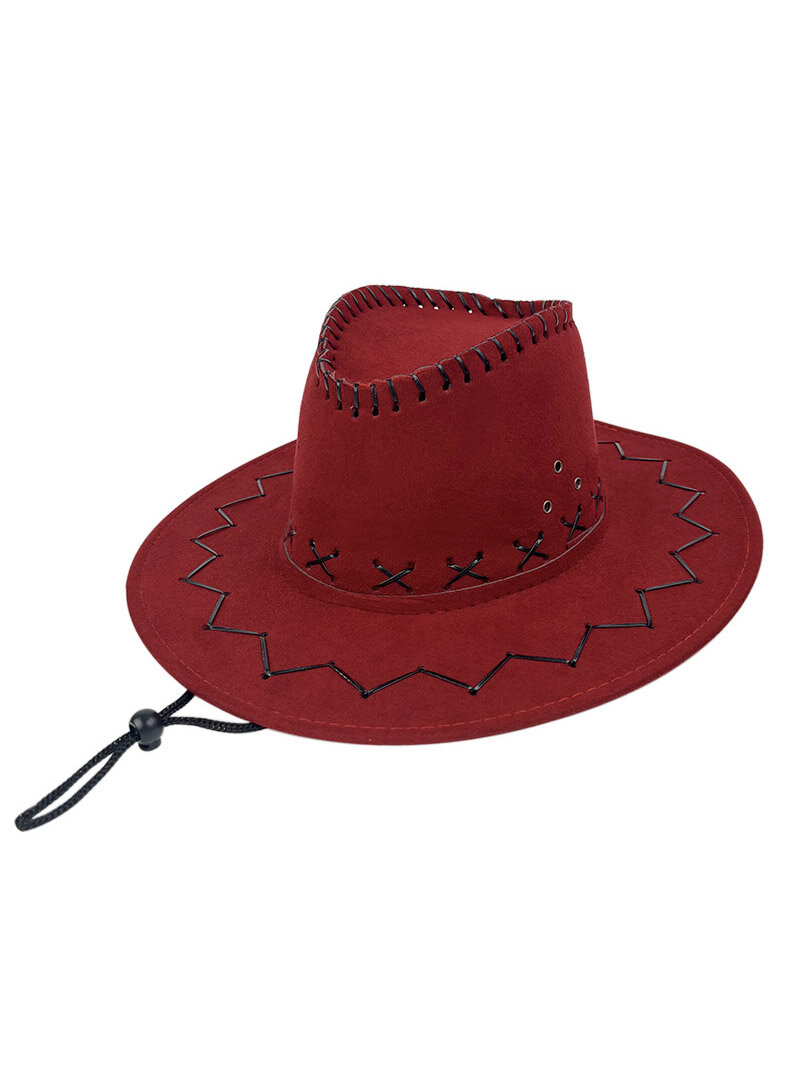 Шляпа карнавальная, цвет бордовый, размер 56-58