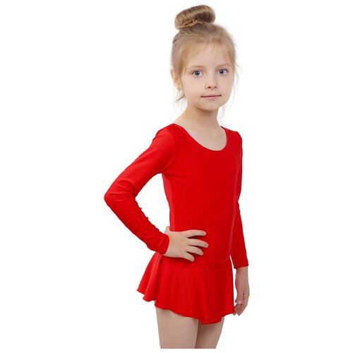 Купальник гимнастический Grace Dance, размер 32, красный купальник гимнастический с длинным рукавом с шортами лайкра цвет сирень размер 32