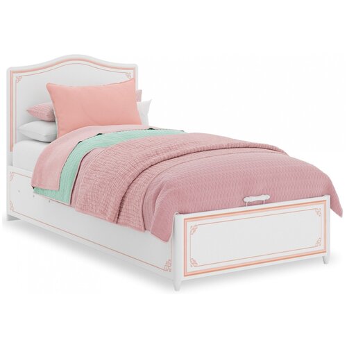 фото Кровать детская cilek selena pink bedbase односпальная, размер (дхш): 205х104 см, цвет: белый/розовый