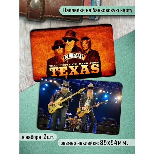 Наклейки на банковскую карту ZZ Top Стикеры рок музыка