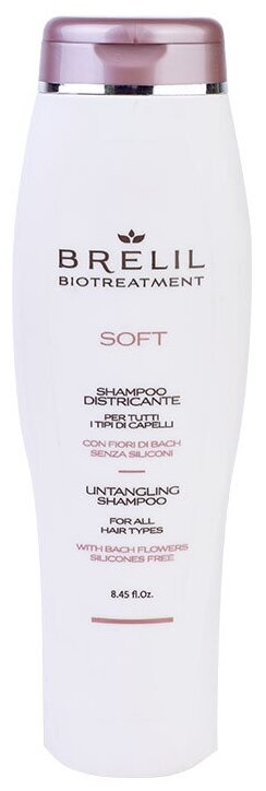 Brelil Professional шампунь BioTreatment Soft Untangling для непослушных волос, 220 мл