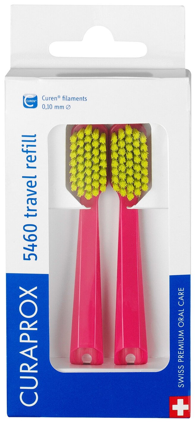 Сменные зубные щетки СS 5460 (2 шт.) для дорожного набора BE YOU, красные
