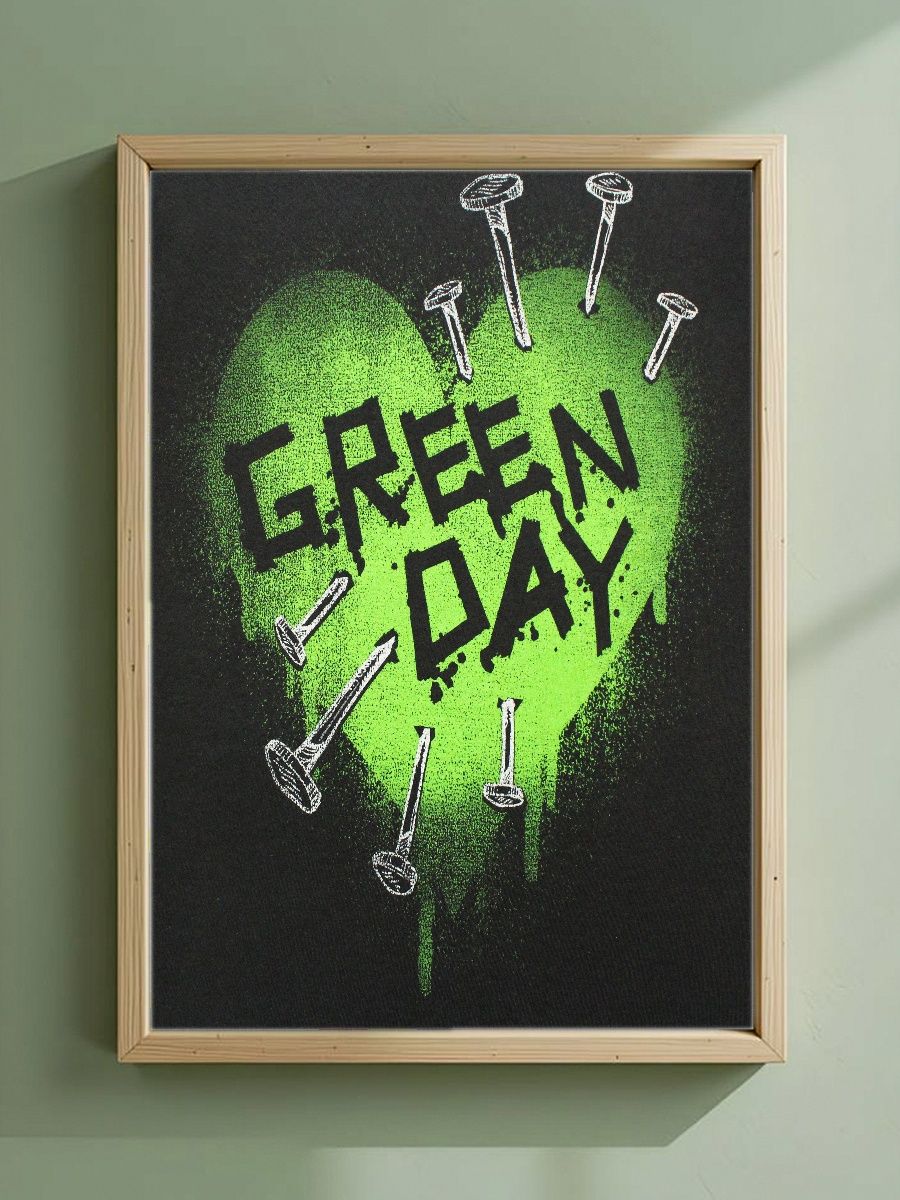 Постер, плакат на стену "Green Day" 42 см х 29,7 см (А3), Без Рамы