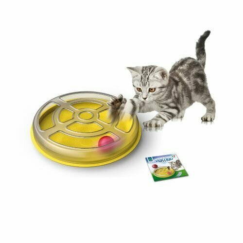 georplast tricky игрушка для кошек с шариком из пластика в ассортименте Georplast Игрушка для кошек Vertigo с шариком, пластик, 29 см