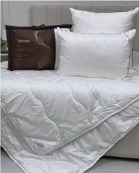 Одеяло для сна всесезонное Verossa Шёлк двуспальное 172х205, ткань хлопок 100%, белый