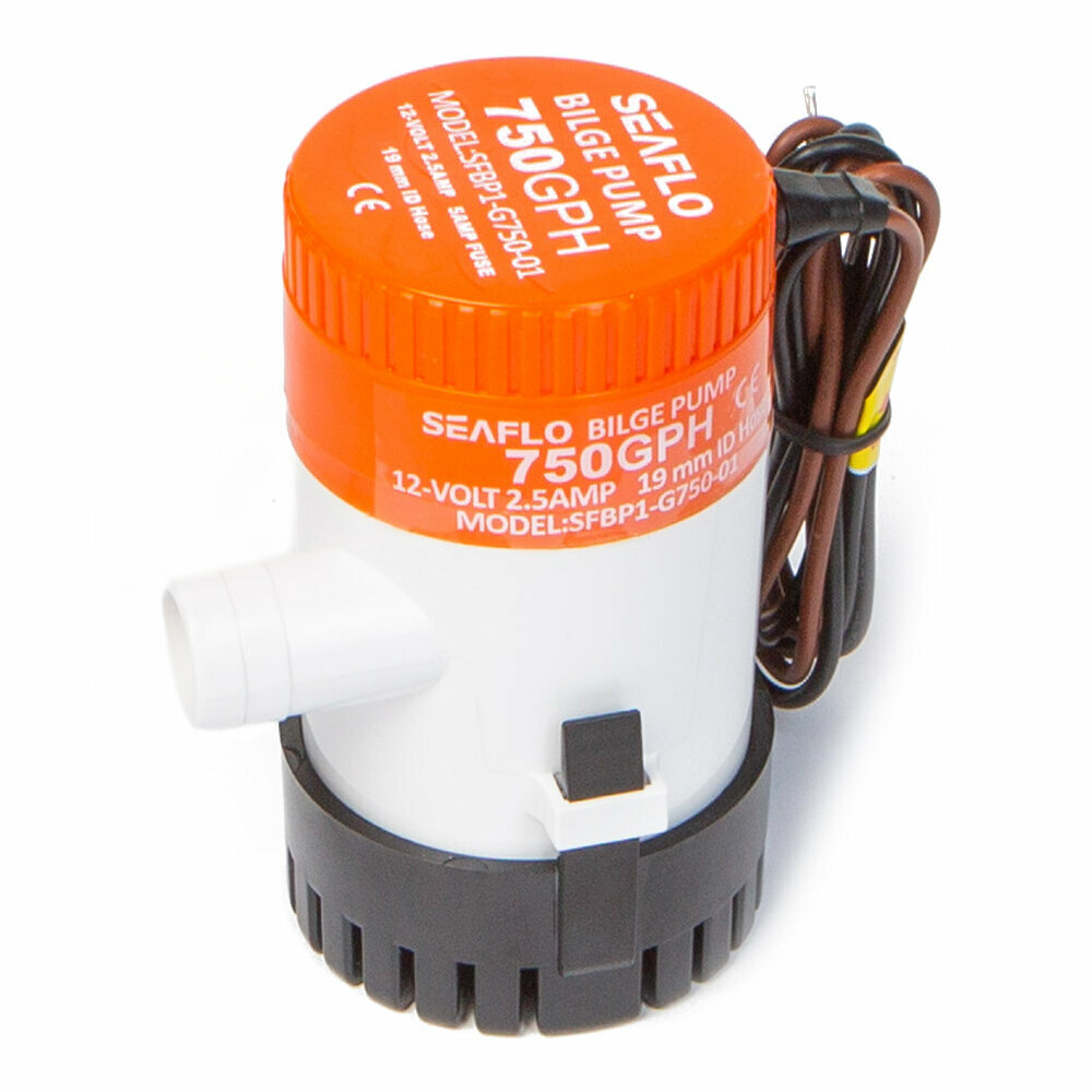 Помпа трюмная 750GPH, 47 л/мин, под шланг 19 мм, 12V, SeaFlo