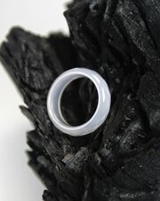 Кольцо-кулон Grow'N Up Кольцо из натурального камня Серый агат, граненое, защита от сглаза, размер 16-17, агат