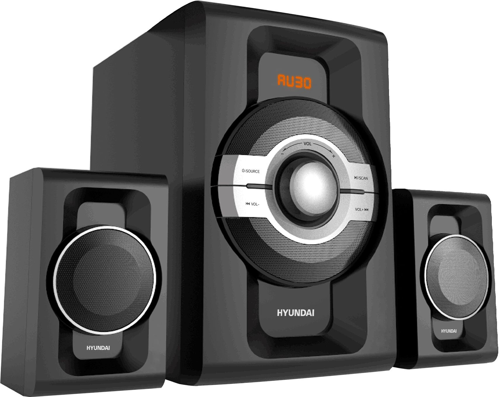 Микросистема Hyundai H-MS1403 черный 60Вт FM USB BT SD — фото 2
