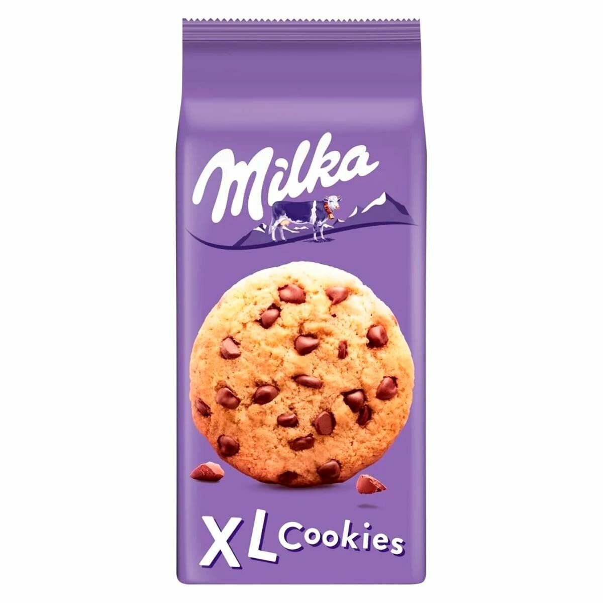 Печенье Milka XL Cookies Choco с кусочками шоколада (Германия), 184 г