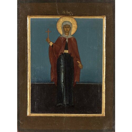 Икона святая София деревянная икона ручной работы на левкасе 40 см