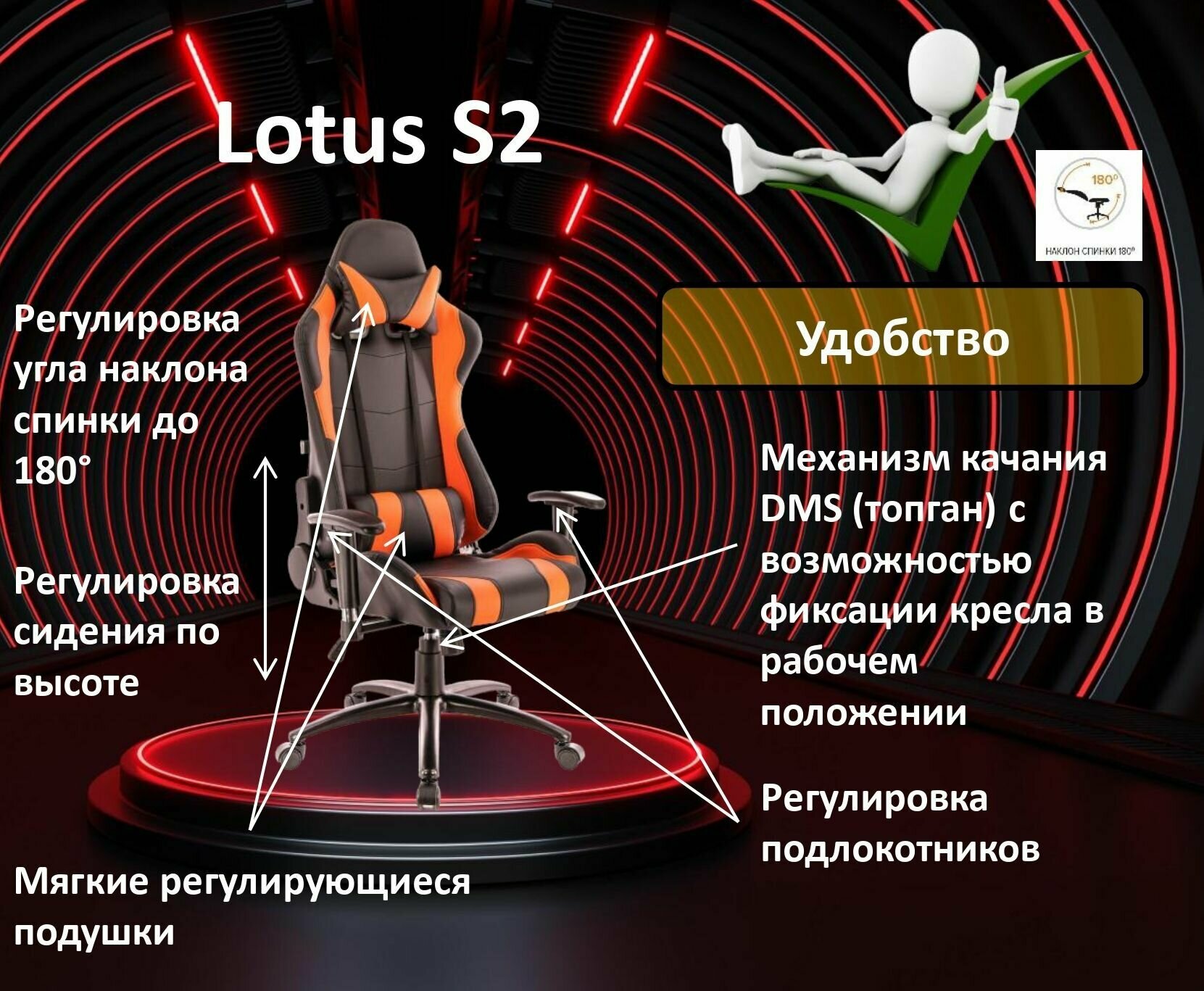 Компьютерное кресло Everprof Lotus S2 игровое