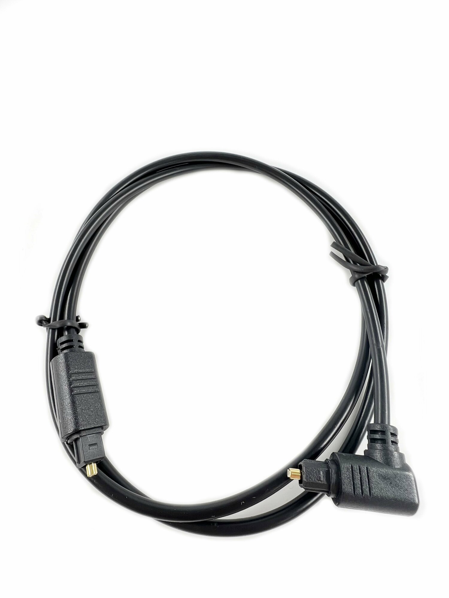 Кабель оптический Toslink штекер - Toslink штекер угловой (1.0 метр) — фото 1