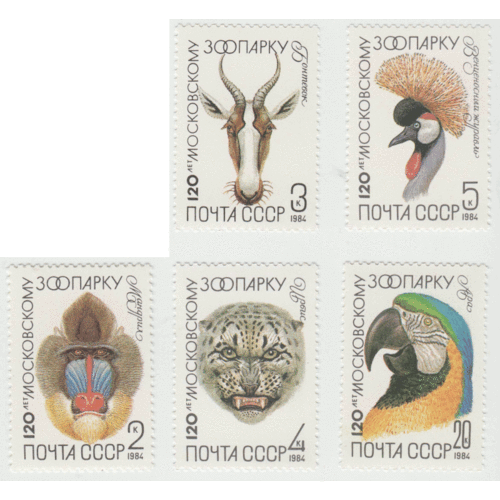 Марка Московский зоопарк. 1984 г. марка бонтебок 1984 г поле
