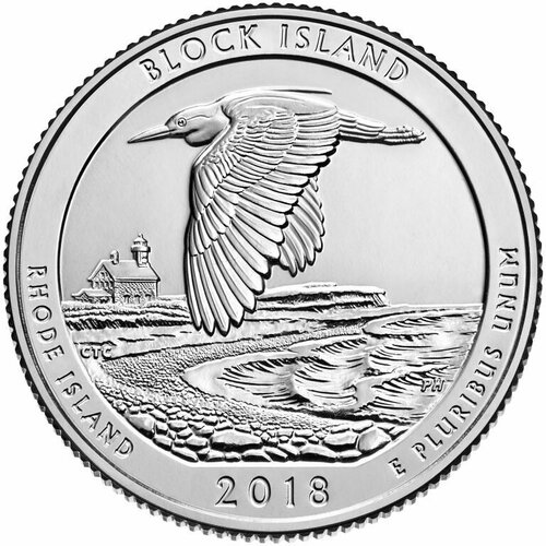 (045d) Монета США 2018 год 25 центов Заповедник Блок Медь-Никель UNC