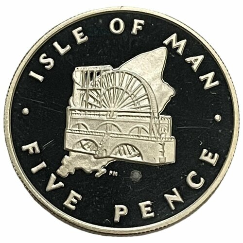 Остров Мэн 5 пенсов 1977 г. (Ag) (Proof) клуб нумизмат монета крона острова мэн 1977 года серебро елизавета ii