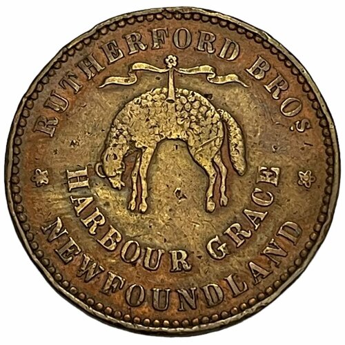 Канада, Ньюфаундленд токен 1/2 пенни 1846 г. канада новая шотландия токен 1 пенни 1843 г