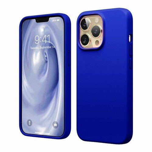 Силиконовая накладка (Silicone Case) для Apple iPhone 15 Pro Max (6.7) синий