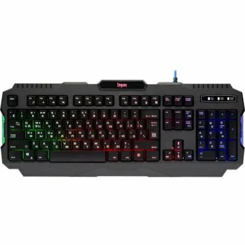 Клавиатура Defender GK-010DL Legion RU, RGB подсветка,19 Anti-Ghost комплект 3 штук клавиатура defender white gk 172 ru радуж подсветка 104кн игровая пров