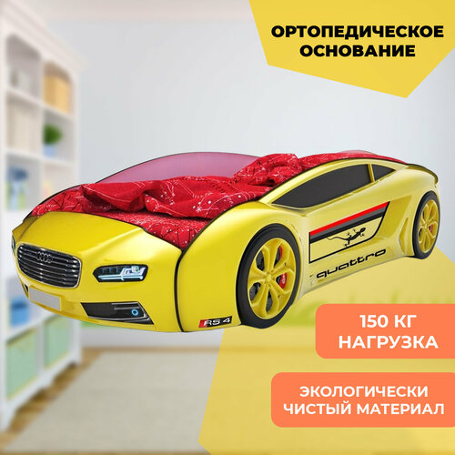 Кровать-машина жёлтая Roadster 