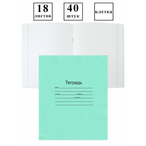Маяк канцтовары Комплект тетрадей Маяк 18 листов, клетка 40 шт