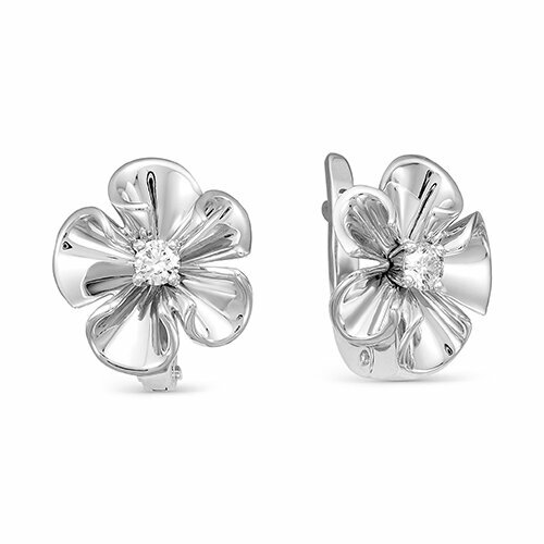 Серьги Бриллианты Костромы, красное золото, 585 проба, бриллиант