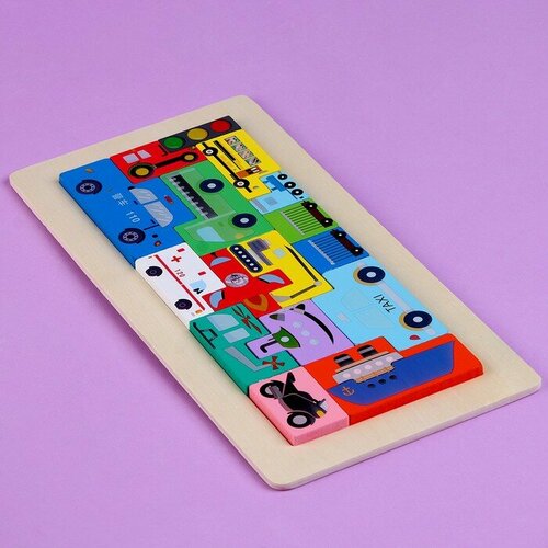 Пазл-тетрис Транспорт 30 15 1 см 834₽