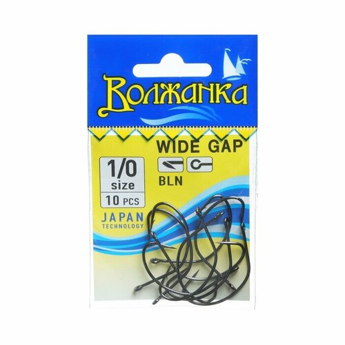 фото Крючки волжанка wide gap № 1/0, 10 шт volzhanka