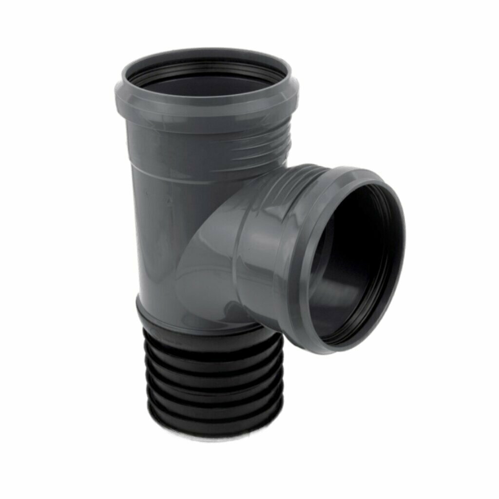 фото Восстановитель раструба канализационный тройной, 110х110 мм, 90 °, РосТурПласт, полипропилен, 37170