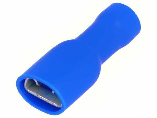 фото Кабельный наконечник BM GROUP BM 00291 Наконечник: плоский, 6,3мм, 0,8мм, "мама", 1,5-2,5мм2, обжим, синий, 1шт