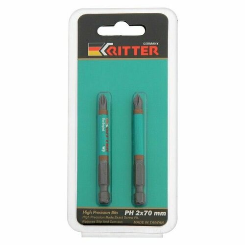 Бита Ritter WP PS20112072 с магнитом сталь S2 PH2 x 70 мм по 2 шт 617₽