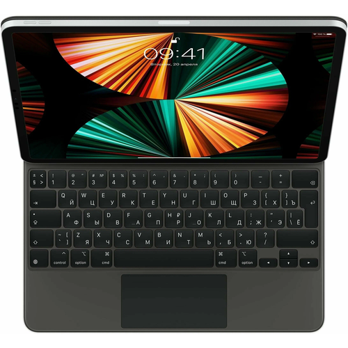Чехол-клавиатура Apple Magic Keyboard для iPad Pro 12,9, 3-6 Gen, черный, Русский+QWERTY клавиатура для ipad barn