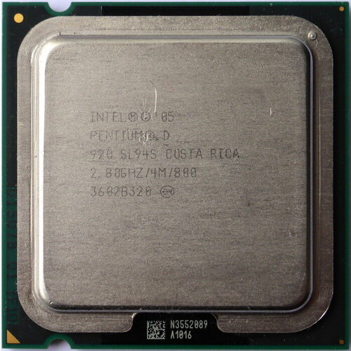 Процессор Intel Pentium D 920 Presler LGA775, 2 x 2800 МГц, HP