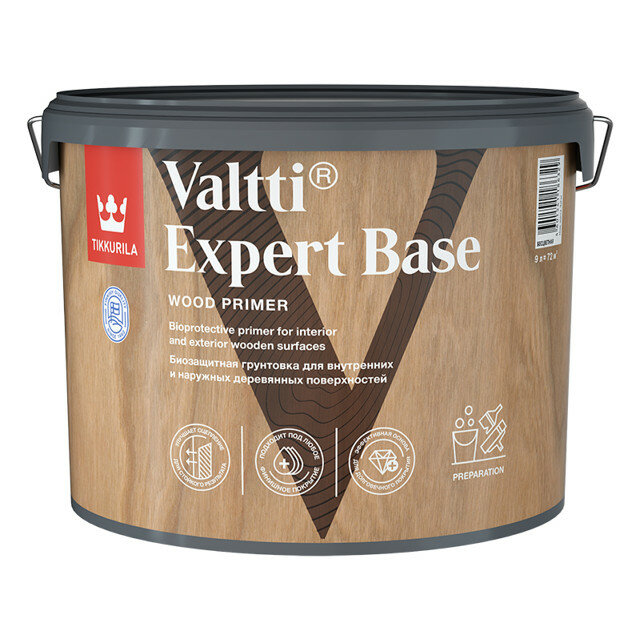 Грунт-антисептик tikkurila valtti expert base 9л, арт.700009580