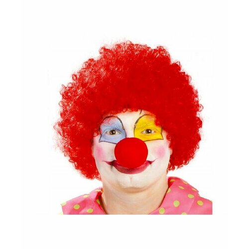 Красный клоунский парик (16736) парик клоуна кудрявый красный афро