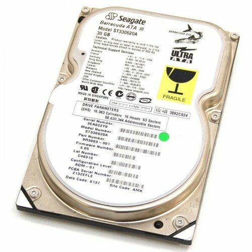 Жесткий диск Seagate ST330620A 30Gb 7200 IDE 35 HDD 554000₽