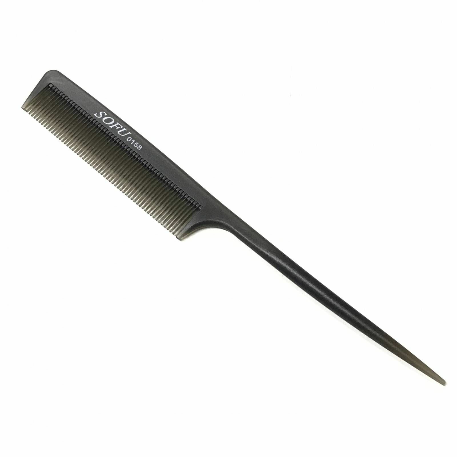 Расческа-гребень антистатическая, 22.5 см, с ручкой, цвет черный, 1 шт