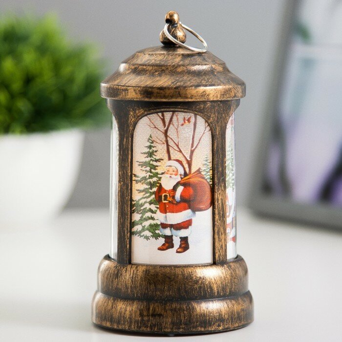 фото RISALUX Ночник "Рождество" LED 1Вт 3хLR1103 бронза 6,5х6,5х12,5см