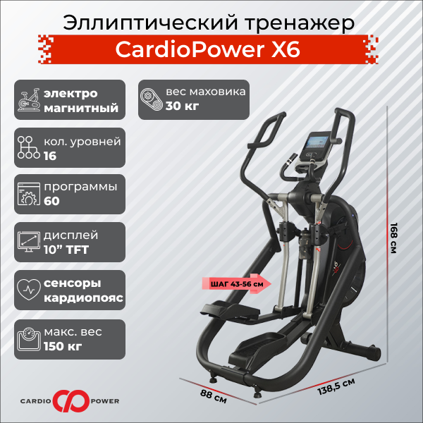 CardioPower Эллиптический тренажер CardioPower X6