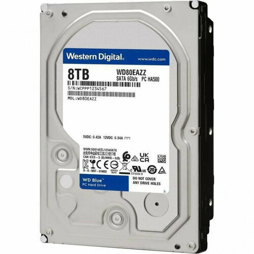 8TB WD Blue WD80EAZZ Serial ATA III 5640 rpm 128Mb buffer 2274400₽