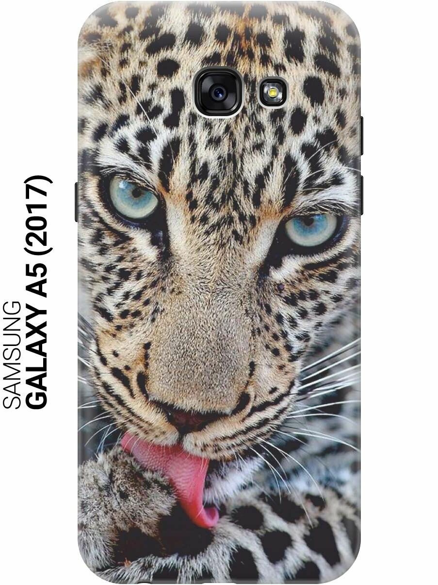GOSSO Ультратонкий силиконовый чехол-накладка для Samsung Galaxy A5 (2017) с принтом "Леопард"