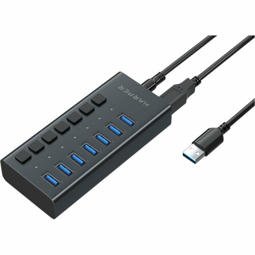 Usb-концентратор Harper HUB-07MB Black 494200₽