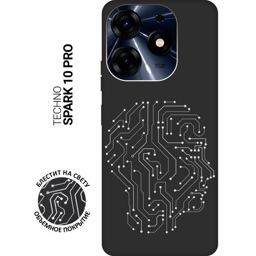 Матовый Soft Touch силиконовый чехол на Tecno Spark 10 Pro, Техно Спарк 10 Про с 3D принтом Mindmap черный матовый soft touch силиконовый чехол на tecno spark 10 pro техно спарк 10 про с 3d принтом tigers черный
