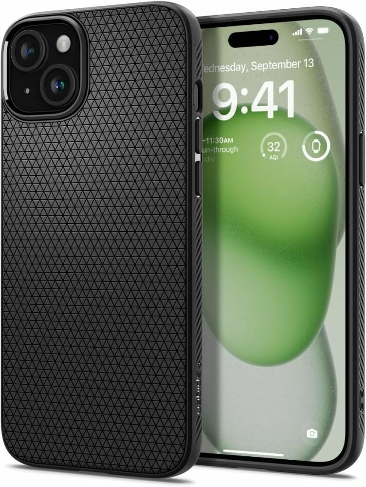 Защитный чехол Spigen Liquid Air для iPhone 15 Plus matte black