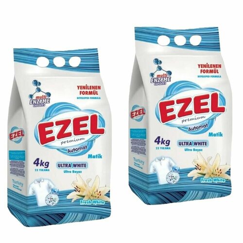 Стиральный порошок EZEL Premium 8 кг для белого белья/ Эзель Турция