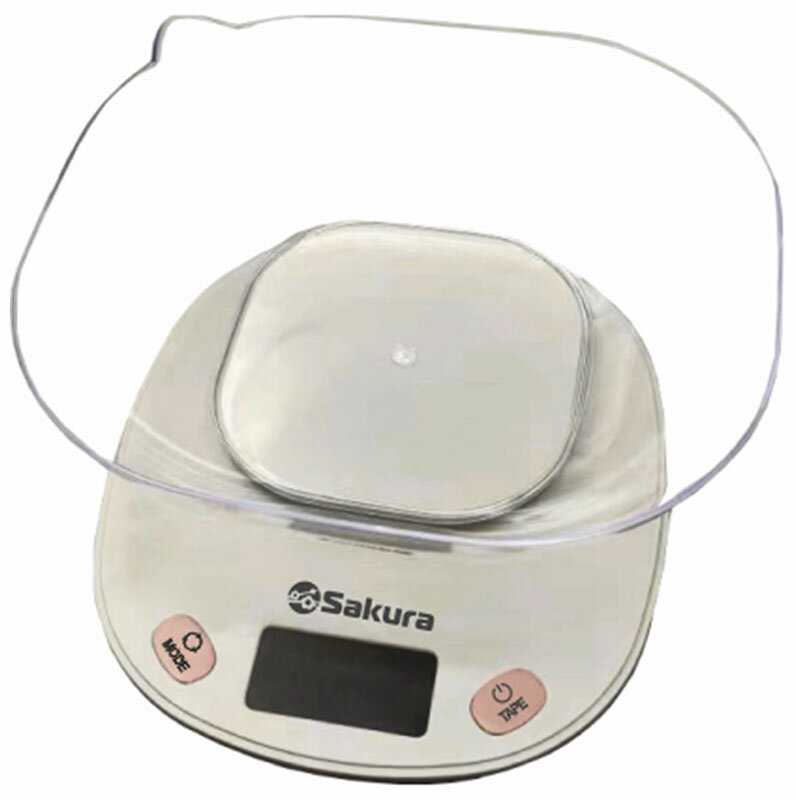 Кухонные весы Sakura SA-6054PG 5 кг электронные розовый/серый