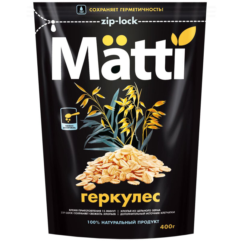 Хлопья Matti геркулес, 400г