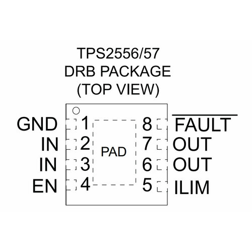 Микросхема TPS2557DRB